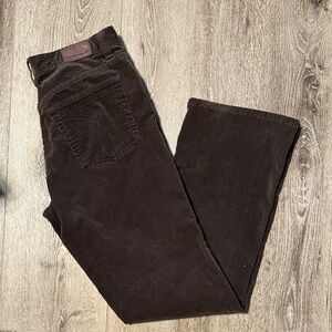 Calvin Klein Dark Brown Corduroy Flare Pants